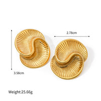 18K Statement Double Spiral Studs
