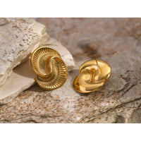 18K Statement Double Spiral Studs
