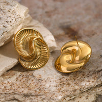 18K Statement Double Spiral Studs