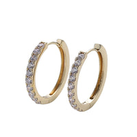 14K Gold Filled Zirconia Classic Hoops