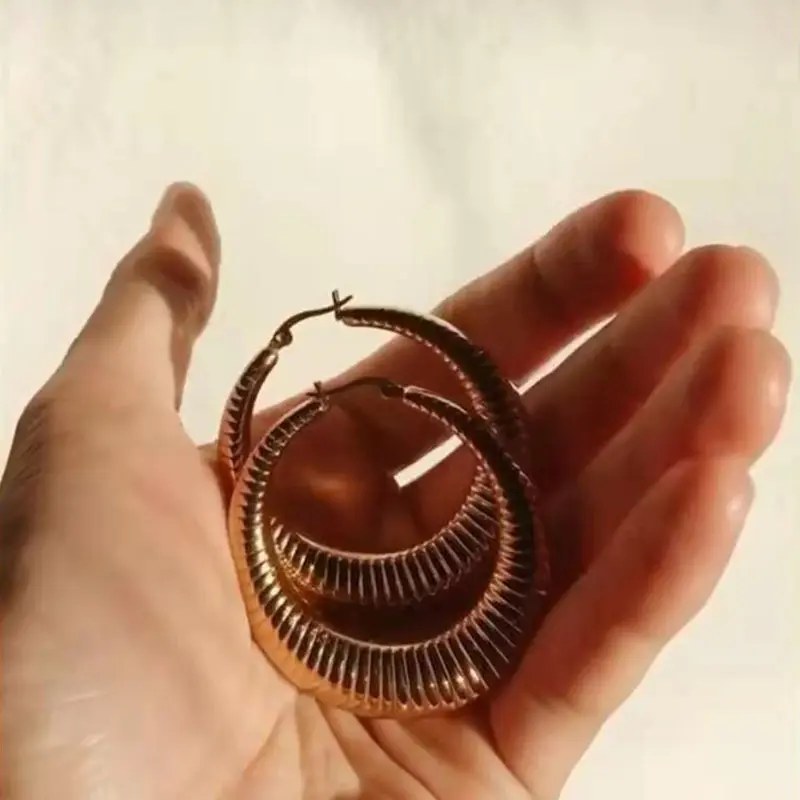 Croissant Statement Hoop Earrings