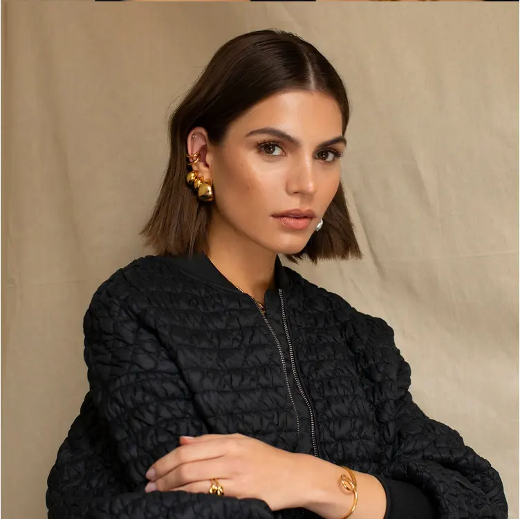 18K Chunky Ear Cuff Earrings
