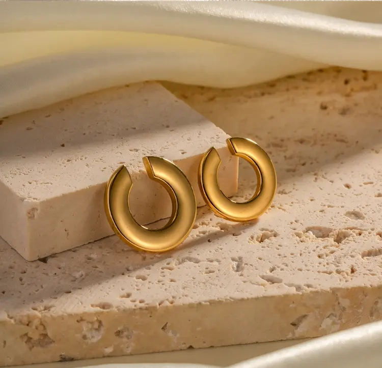 18K Chunky Ear Cuff Earrings