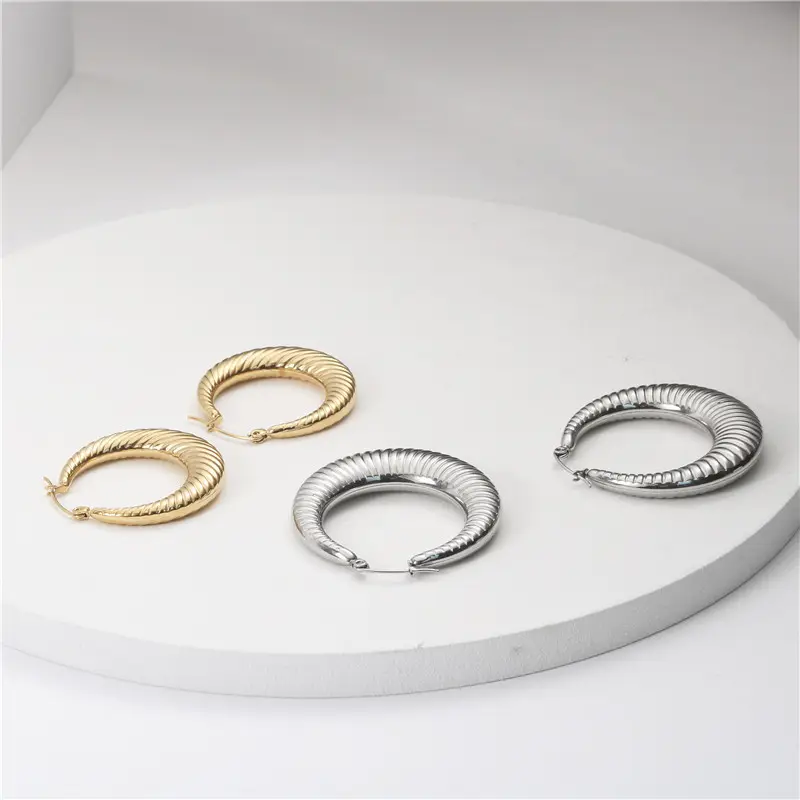 Croissant Statement Hoop Earrings