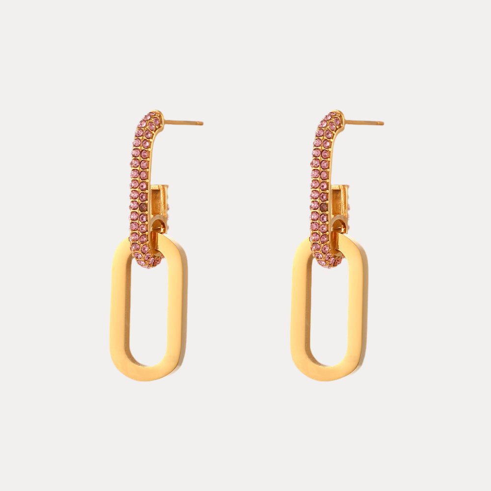 Cuban Link Chain in 18K Gold-Plating with Cubic Zirconia