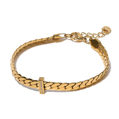 18K Fancy Cuban Bracelet