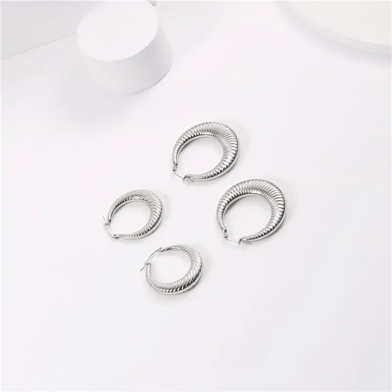 Croissant Statement Hoop Earrings