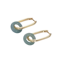 Oblong Drops in 14K Gold-Filled with Jade
