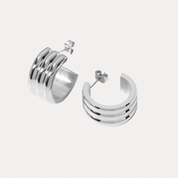 Triple Layer Hoops in 18K Gold-Plating or Silver
