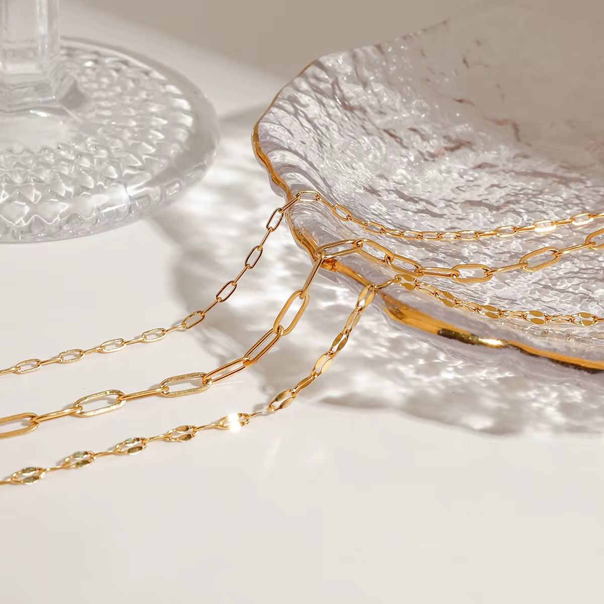18K Three Layer Dainty Anklet/Bracelet
