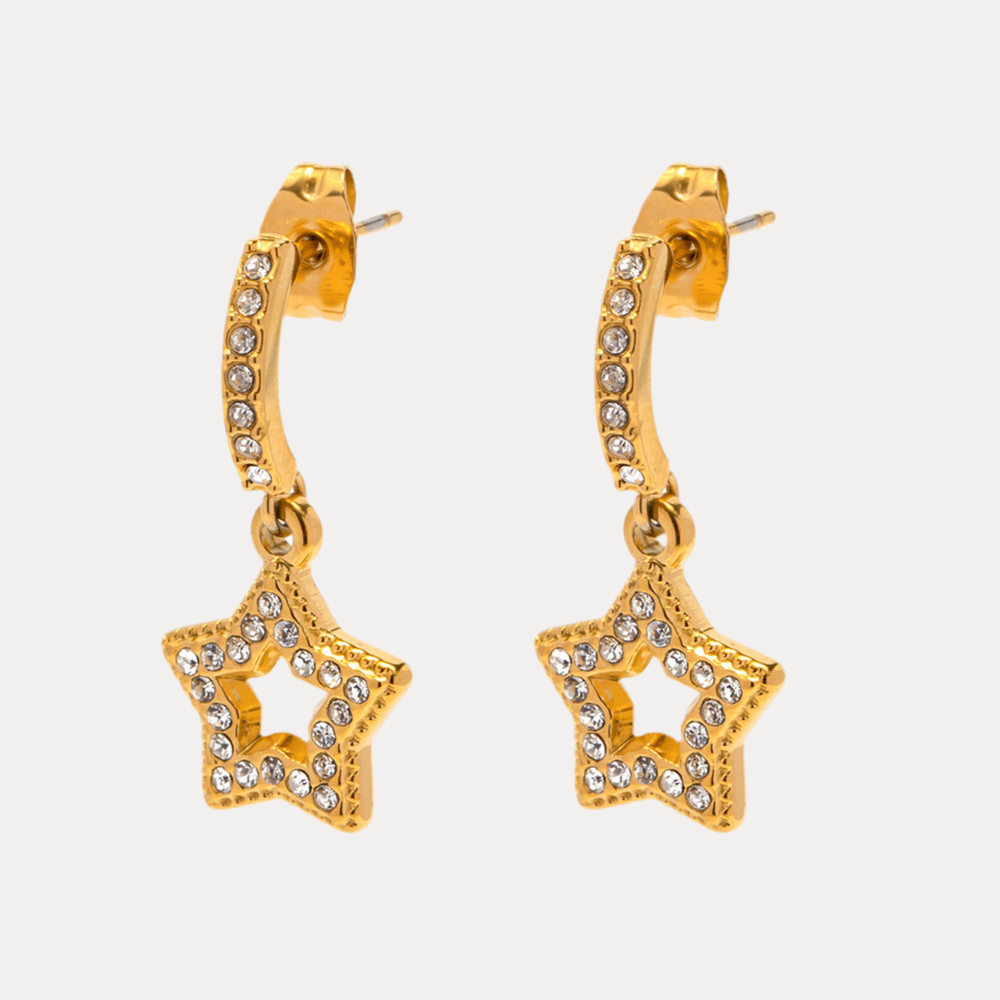18K Vermeil Star CZ Earrings – Mia Ava1