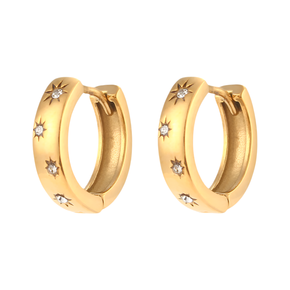 Mini Celestial Hoops in 18K Gold-Plating