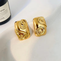 18K Statement Waves Studs