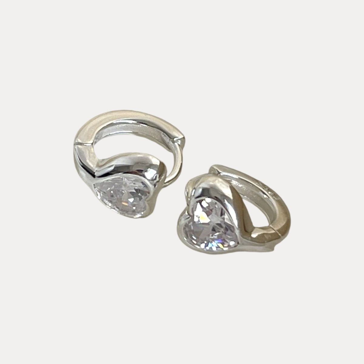 Love Bezel Vermeil Huggies in 18K Gold-Plating or Silver