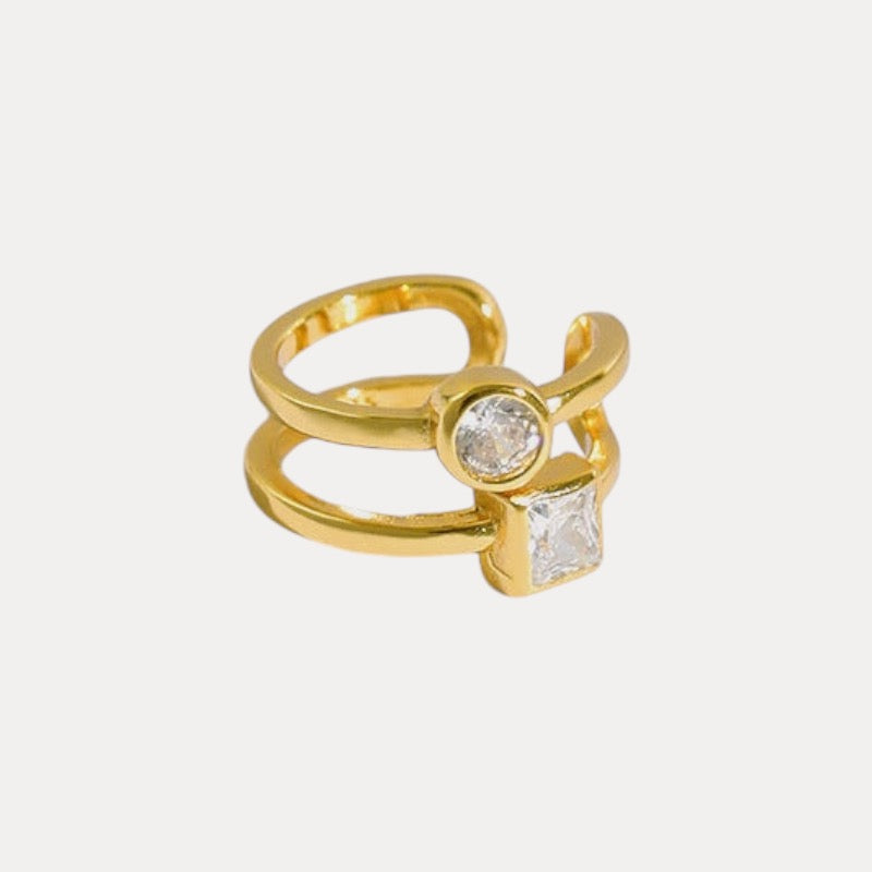 Cartilage Vermeil Ear Cuffs in 18K Gold-Plating with Cubic Zirconia