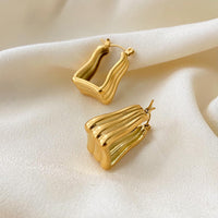 18K Triple Wavy Hoop Earrings