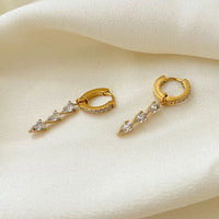 18K Tassel CZ Waterdrop Earrings