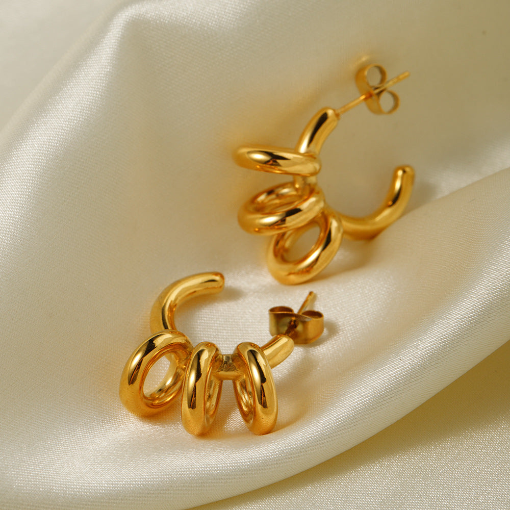18K Ring Open Hoops