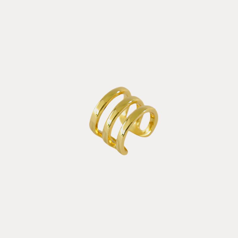 Triple Layer Vermeil Ear Cuffs in 18K Gold-Plating