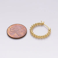 16K Gold Filled Beaded Small Hoops