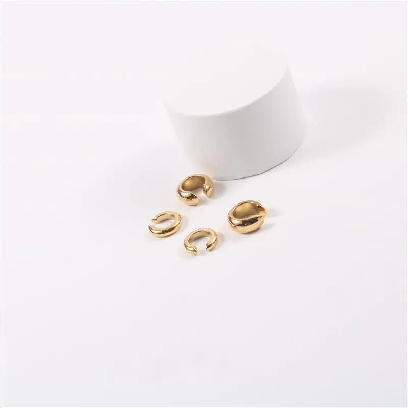 18K Minimalist C Shape Ear Cuff Earrings