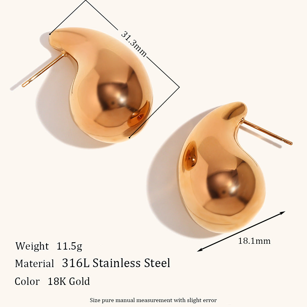 18K Classic Teardrop Earrings