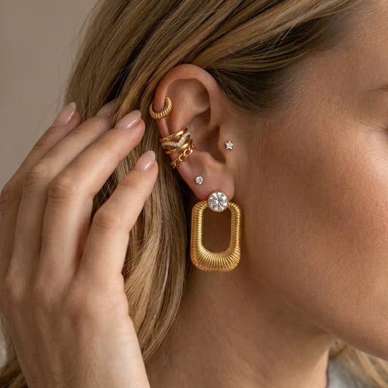18K Malinda Statement Earrings