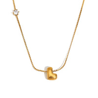 18K Bubble Dainty Initial Necklace