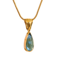 18K Teardrop Crystal Necklacd