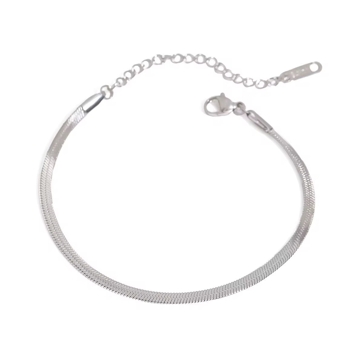 Silver Classic Herringbone Bracelet