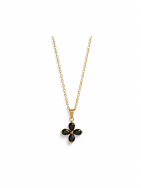 18K Mini Clover CZ Necklace