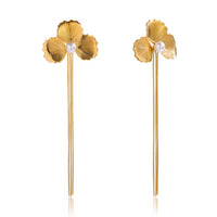 18K Oversized Flower Pearl Statement Earrings