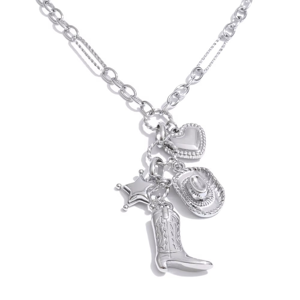 Silver Cowboy Era Necklace