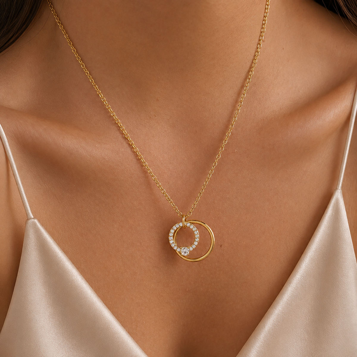 18K Aura Rings Necklace
