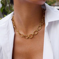 18K Oval Links Necklace