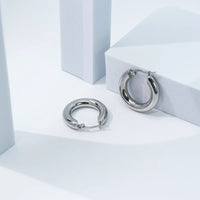 Silver Classic 24MM Medium Hoops