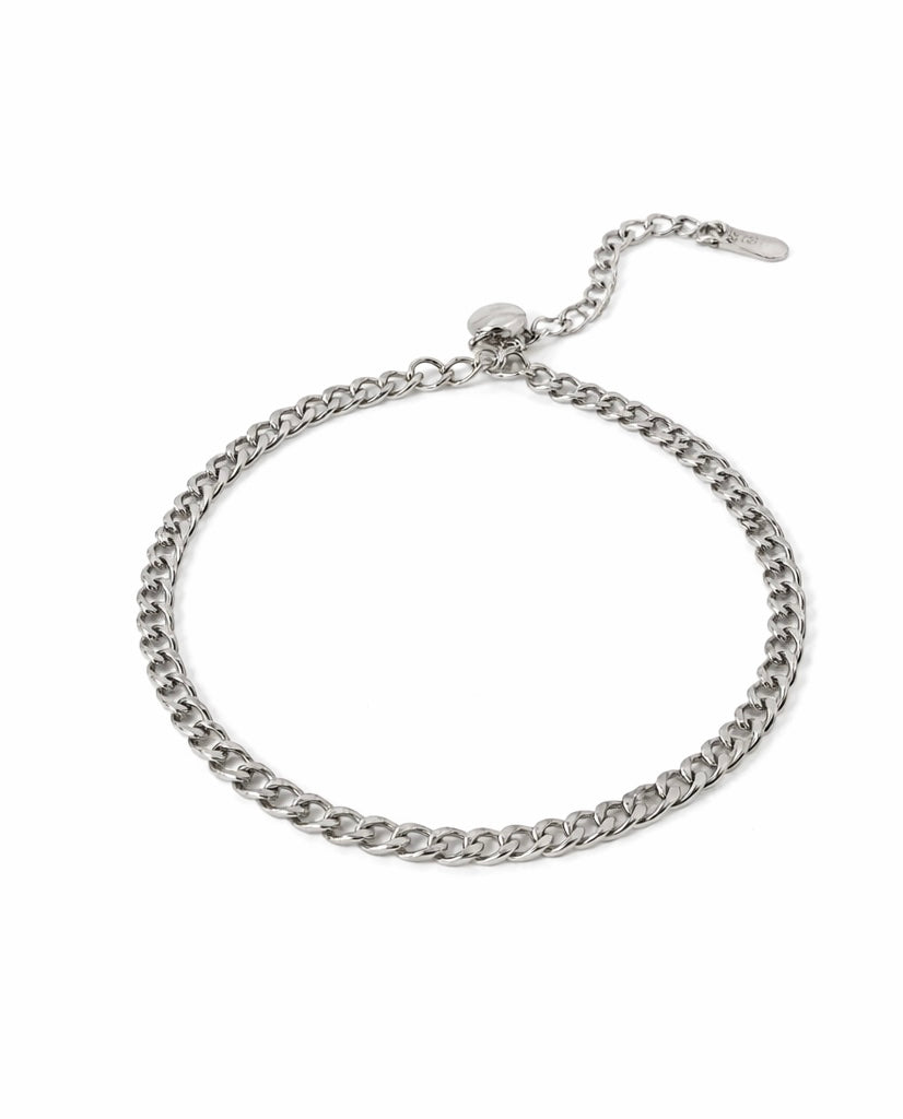 Silver Cuban Anklet