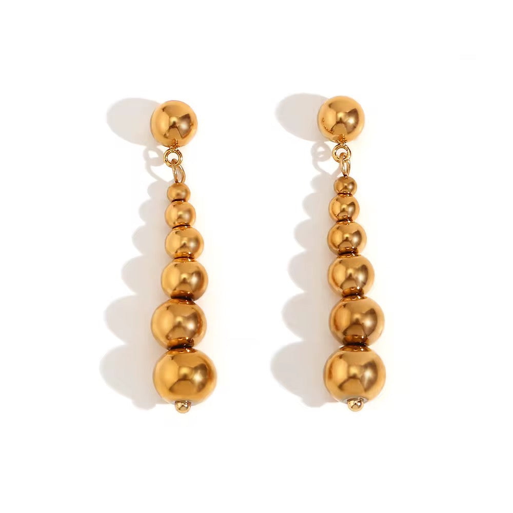 Beaded Drops in 18K Gold-Plating