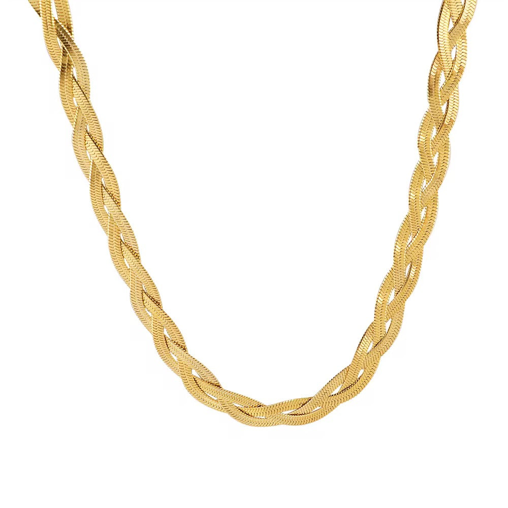 18K Braided Necklace