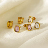 18K Baguette Studs