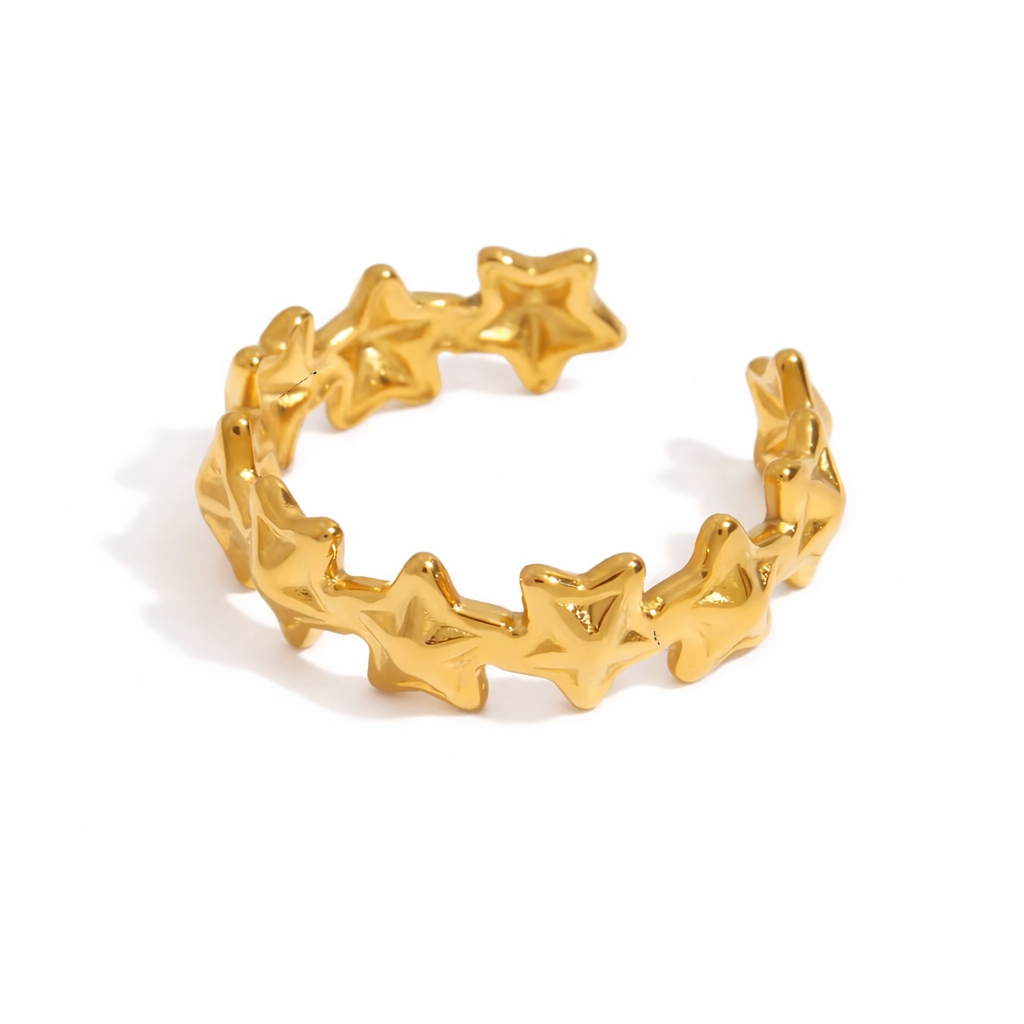 18K Star Link Adjustable Ring