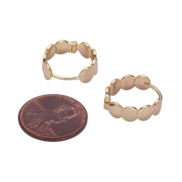 16K Gold Filled Lined 15mm Huggie Earrings