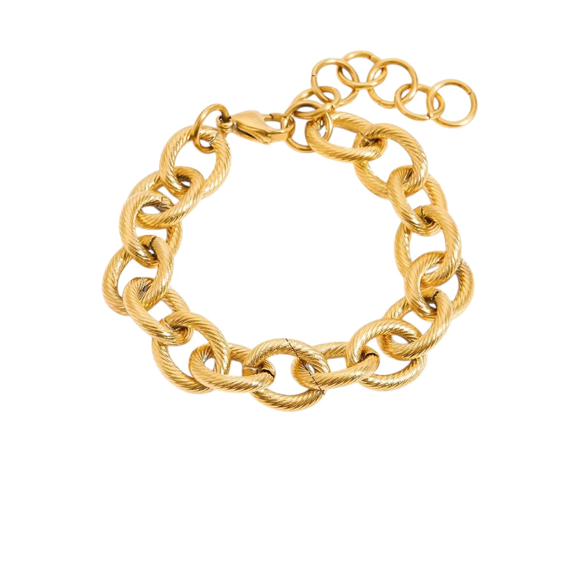 18K Textured Chunky Bracelet