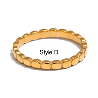 18K Dainty Stackable Rings