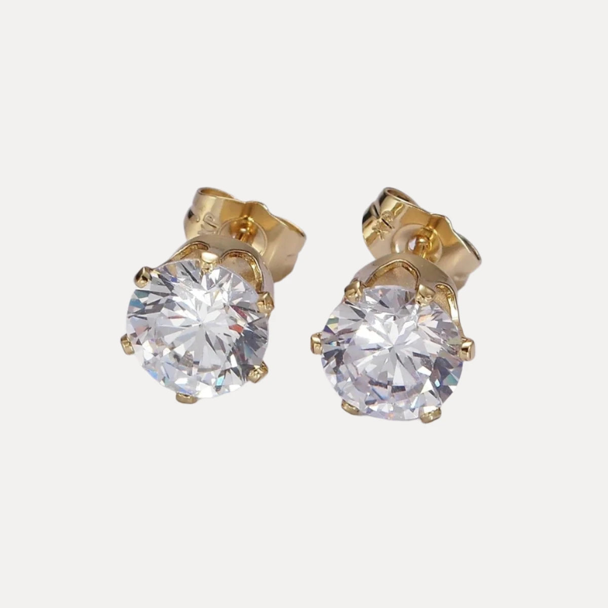 Classic Bezel Studs in 14K Gold-Filled with Cubic Zirconia