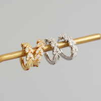 18K Vermeil Dainty Arrow CZ Huggies
