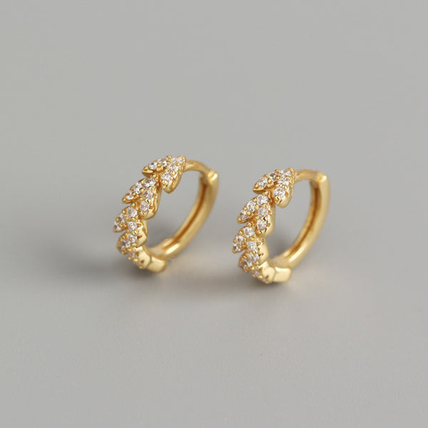 18K Vermeil Dainty Arrow CZ Huggies
