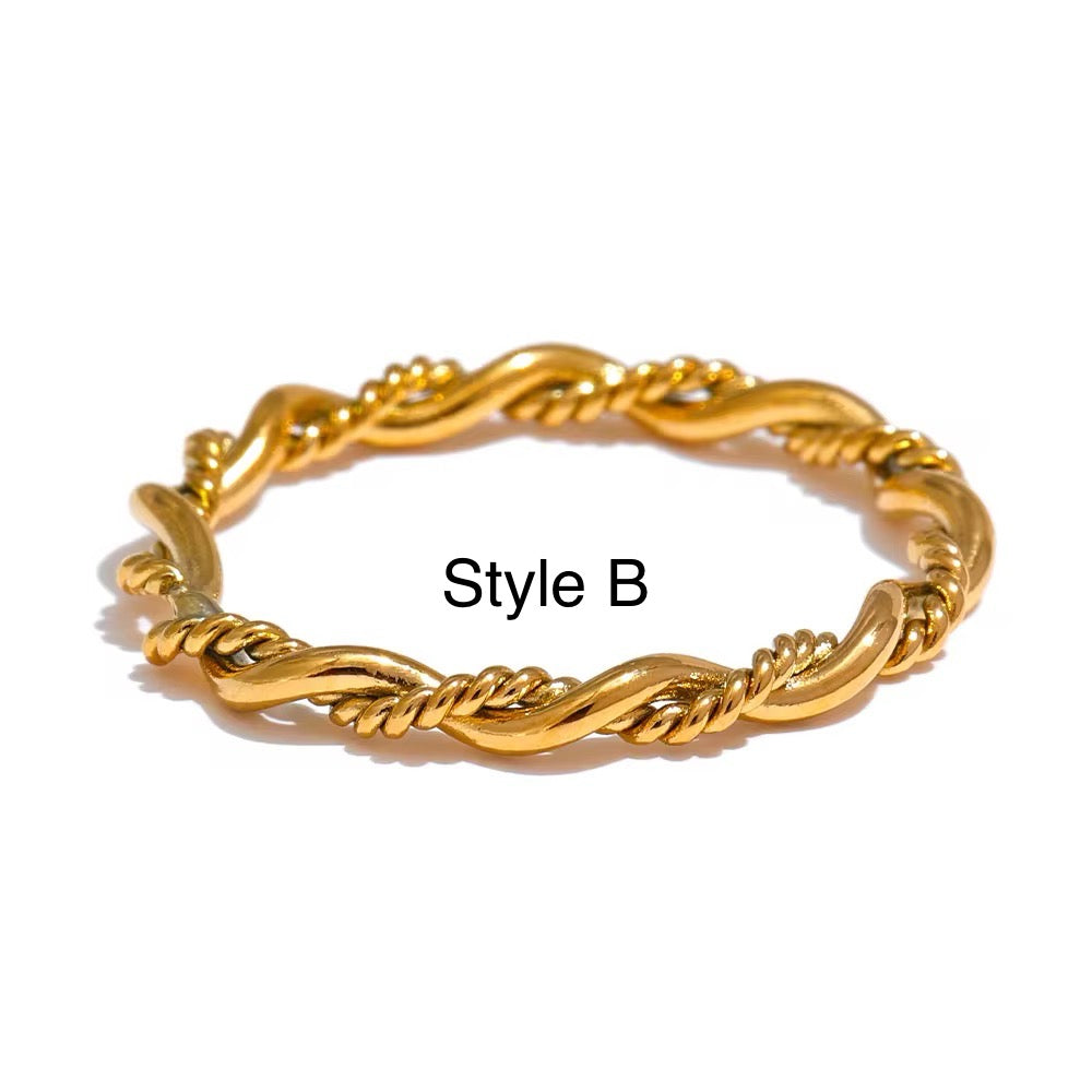 18K Dainty Stackable Rings