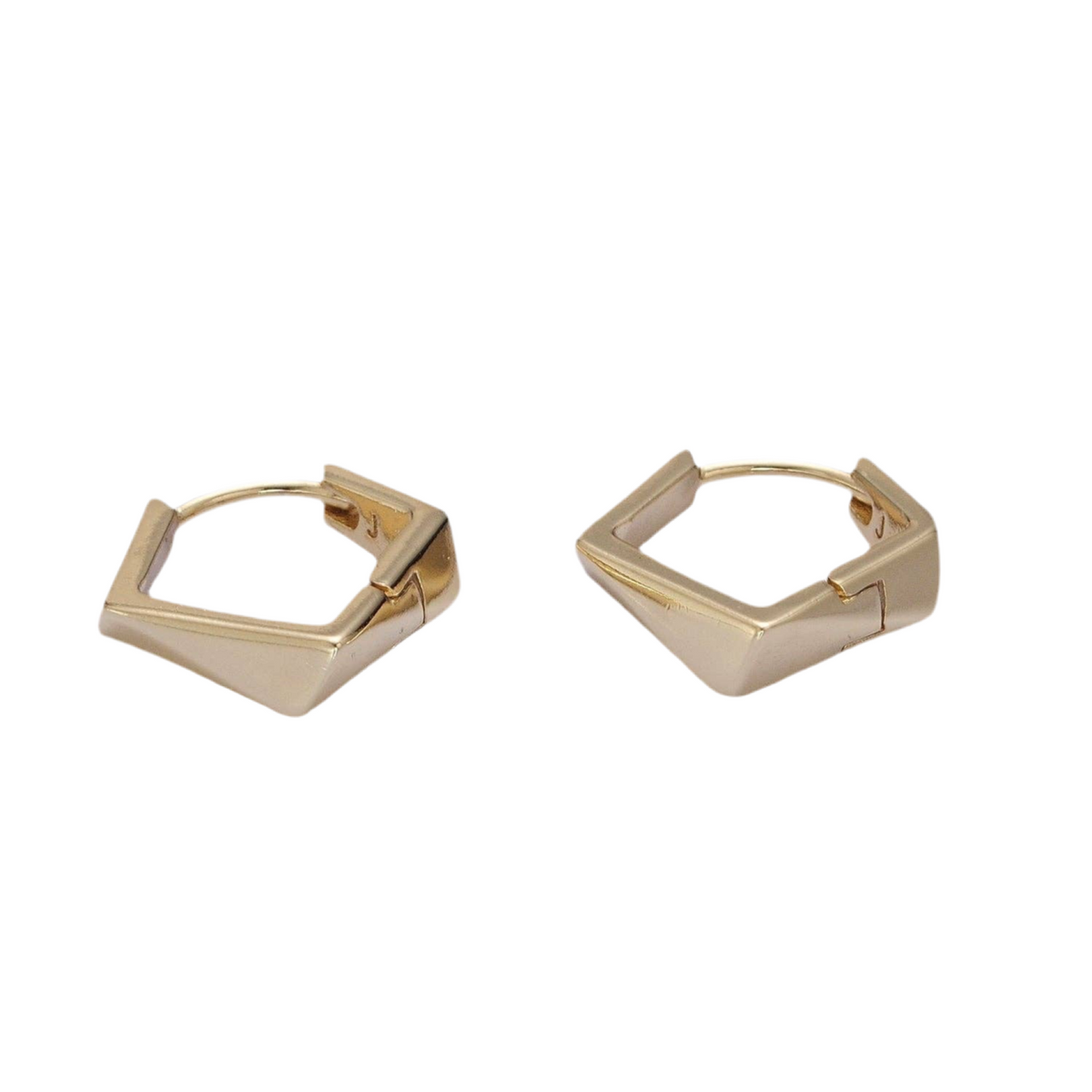 Pentagon Huggies in 14K Gold-Filled