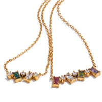 18K Baguette Bar Necklace